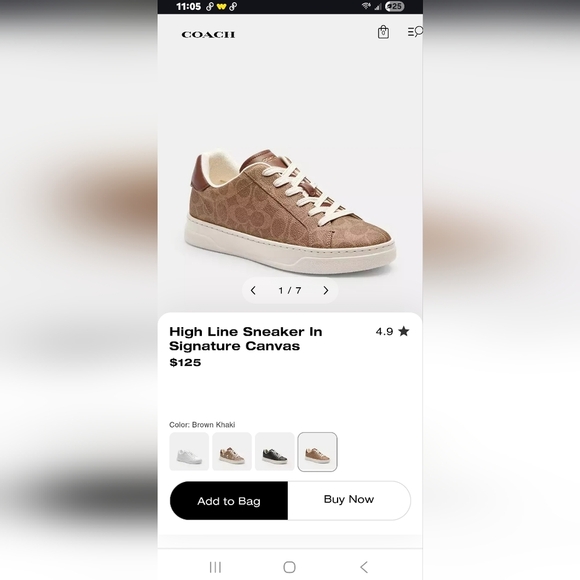 Coach High line Sneacker In Signature Canvas - Picture 15 of 15